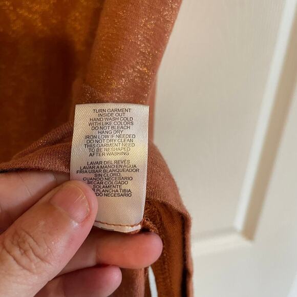 Democracy Rust V-Neck Blouse - Picture 13 of 13